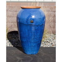 Thumbnail for Tuscany FNT50384 Ceramic Triple Vase Complete Fountain Kit Vase Fountain Blue Thumb 