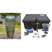 Thumbnail for Tuscany FNT50491 Ceramic Triple Vase Complete Fountain Kit Vase Fountain Blue Thumb 