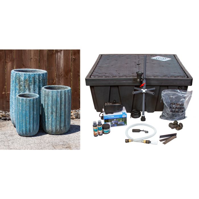 One of a Kind Fountain Kit - FNT50498 Vase Fountain Blue Thumb 