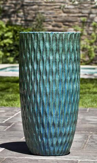 Thumbnail for Campania International Glazed Terra cotta Round Palisades Planter Urn/Planter Campania International 
