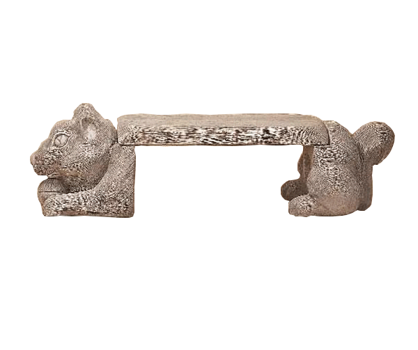 Squirrel Outdoor Cast Stone Garden Bench Benches Tuscan 
