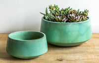 Thumbnail for Campania International Glazed Pottery Scandia Planter - S/2 Urn/Planter Campania International Seafoam 