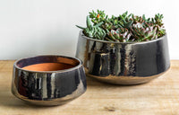 Thumbnail for Campania International Glazed Pottery Scandia Planter - S/2 Urn/Planter Campania International Metallic 