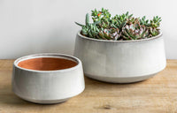 Thumbnail for Campania International Glazed Pottery Scandia Planter - S/2 Urn/Planter Campania International Cream 