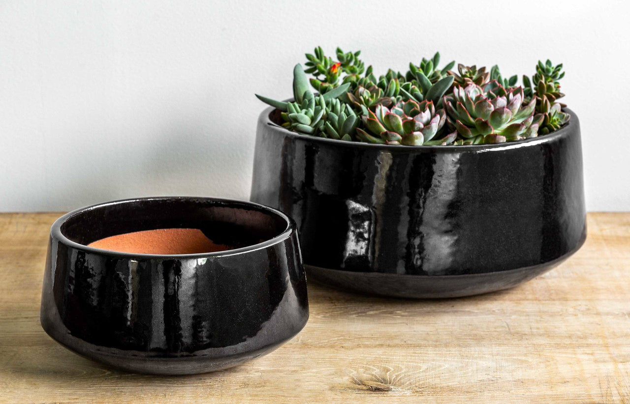 Campania International Glazed Pottery Scandia Planter - S/2 Urn/Planter Campania International Cola 