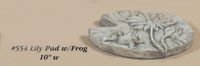 Thumbnail for Lily Pad with Frog Cast Stone Outdoor Asian Collection Statues Collection Tuscan 