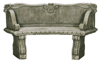 Thumbnail for Palladio Curved Outdoor Cast Stone Garden Bench Benches Tuscan 
