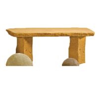 Thumbnail for Rustic Rock Outdoor Cast Stone Garden Bench Benches Tuscan 