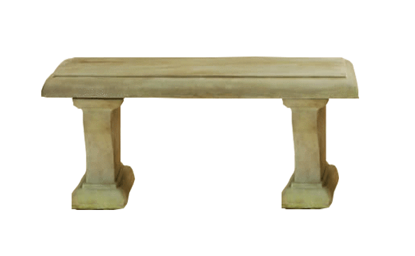 Cortona Outdoor Cast Stone Garden Bench Straight Benches Tuscan 