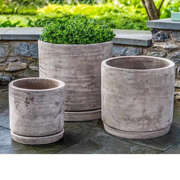 Campania International Sgraffito Planter Planter Campania International Antico Terra Cotta Medium 