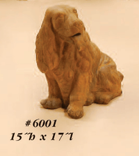 Thumbnail for Cocker Spaniel Sitting Cast Stone Outdoor Asian Collection Statues Tuscan 