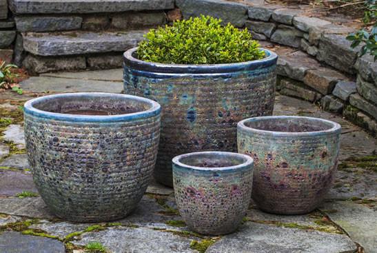 Campania International Glazed Terra cotta Aspara Planter Urn/Planter Campania International 