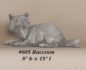 Raccoon Cast Stone Outdoor Asian Collection Statues Tuscan 