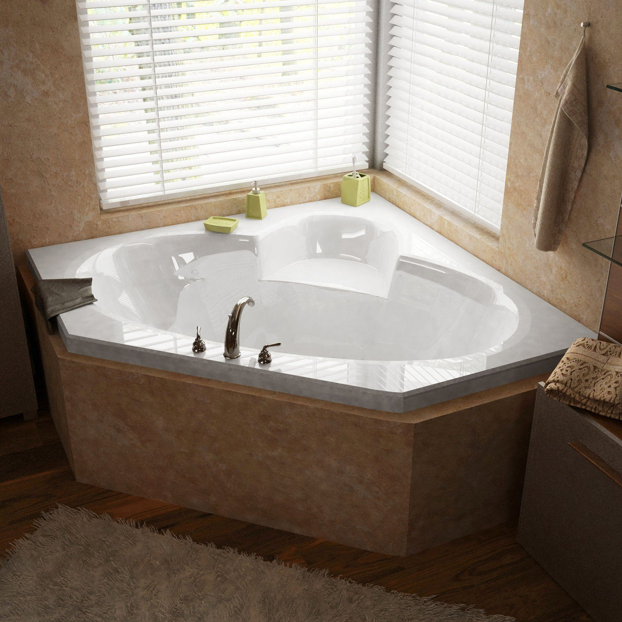Atlantis Whirlpools 6060SAL Sublime 60 x 60 Corner Air Jetted Bathtub Whirlpool Bathtub Atlantis 