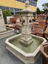 Thumbnail for Anduze Colonne Outdoor Cast Stone Garden Fountain For Spouts Fountain Tuscan 