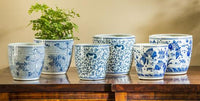 Thumbnail for Campania International Glazed Terra cotta Cylindar Planter Urn/Planter Campania International 