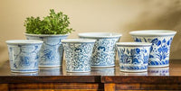 Thumbnail for Campania International Glazed Terra cotta Flared Planter Urn/Planter Campania International 