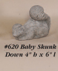 Baby Skunk Cast Stone Outdoor Asian Collection Statues Tuscan 