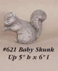 Baby Skunk Cast Stone Outdoor Asian Collection Statues Tuscan 