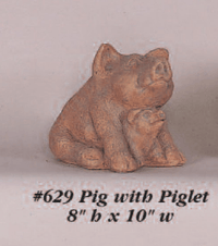 Thumbnail for Pig with Piglet Cast Stone Outdoor Asian Collection Statues Tuscan 