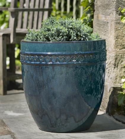 Campania International Glazed Terra cotta Tall Borsa Planter Urn/Planter Campania International 