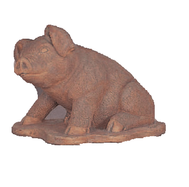 Pig Cast Stone Outdoor Asian Collection Statues Tuscan 