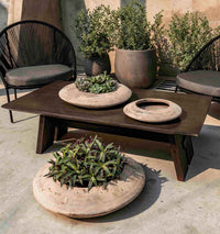 Thumbnail for Campania International Luna Bowl Planter - Antico Terra Cotta - S/3 Urn/Planter Campania International Large 
