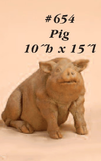 Pig Cast Stone Outdoor Asian Collection Statues Tuscan 