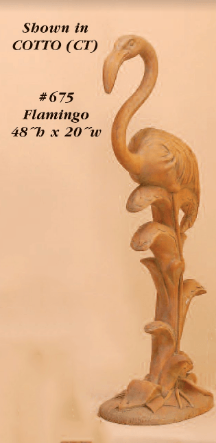 Flamingo Cast Stone Outdoor Asian Collection Statues Tuscan 