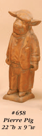Thumbnail for Pierre Pig Cast Stone Outdoor Asian Collection Statues Tuscan 