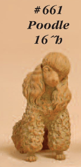 Poodle Cast Stone Outdoor Asian Collection Statues Tuscan 
