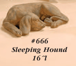 Sleeping Hound Cast Stone Outdoor Asian Collection Statues Tuscan 