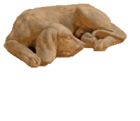 Thumbnail for Sleeping Hound Cast Stone Outdoor Asian Collection Statues Tuscan 