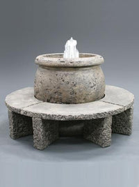 Thumbnail for Mall Fountain with Granite Benches Fountain Fiore Stone 