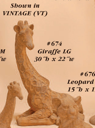 Giraffe Cast Stone Outdoor Asian Collection Statues Tuscan 