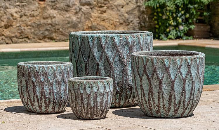 Campania International Navigli Planter Urn/Planter Campania International Verdigris 
