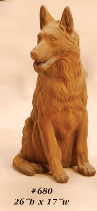 Thumbnail for Sheep Dog Cast Stone Outdoor Asian Collection Statues Tuscan 