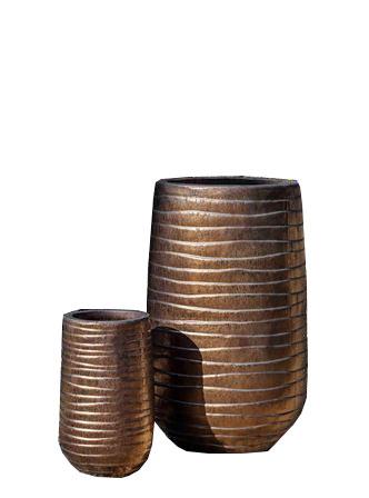 Campania International Glazed Terra cotta Tall Ipanema Planter Urn/Planter Campania International 