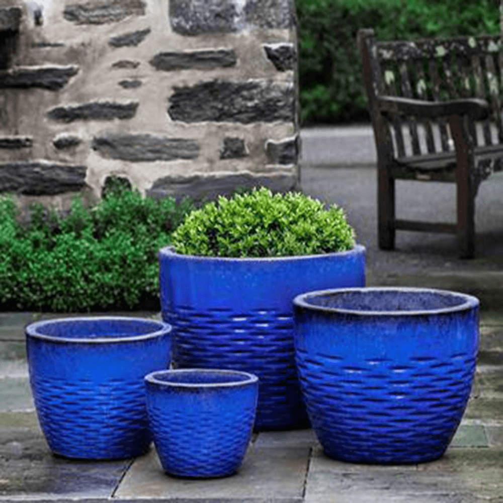 Campania International Glazed Terra cotta Hyphen Planter Urn/Planter Campania International 