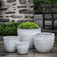 Thumbnail for Campania International Glazed Terra cotta Hyphen Planter Urn/Planter Campania International 