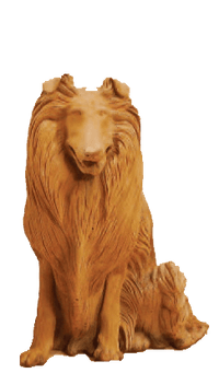Thumbnail for Collie Sitting Cast Stone Outdoor Asian Collection Statues Tuscan 