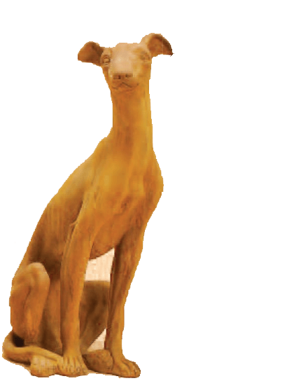 Greyhound Small Cast Stone Outdoor Asian Collection Statues Tuscan 