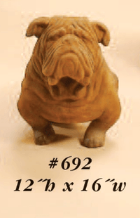 Thumbnail for Bull Dog Puppy Cast Stone Outdoor Asian Collection Statues Tuscan 