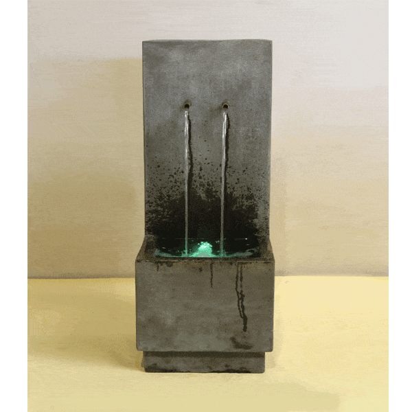 Duo Outdoor Cast Stone Garden Wall Fountain Fountain Tuscan 