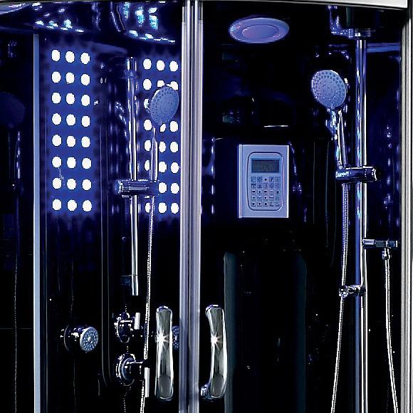 Maya Bath Siena-Black-Left Steam Shower Steam Shower Maya Bath 