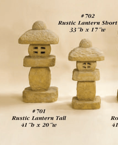 Rustic Lantern Cast Stone Outdoor Asian Collection Asian Collection Tuscan 