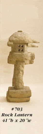 Thumbnail for Rock Lantern Cast Stone Outdoor Asian Collection Asian Collection Tuscan 