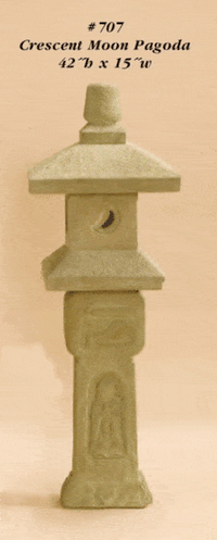 Thumbnail for Crescent Moon Pagoda Cast Stone Outdoor Asian Collection Asian Collection Tuscan 