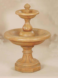 Thumbnail for Mantova Two Tier Cast Stone Outdoor Garden Fountain Fountain Tuscan 
