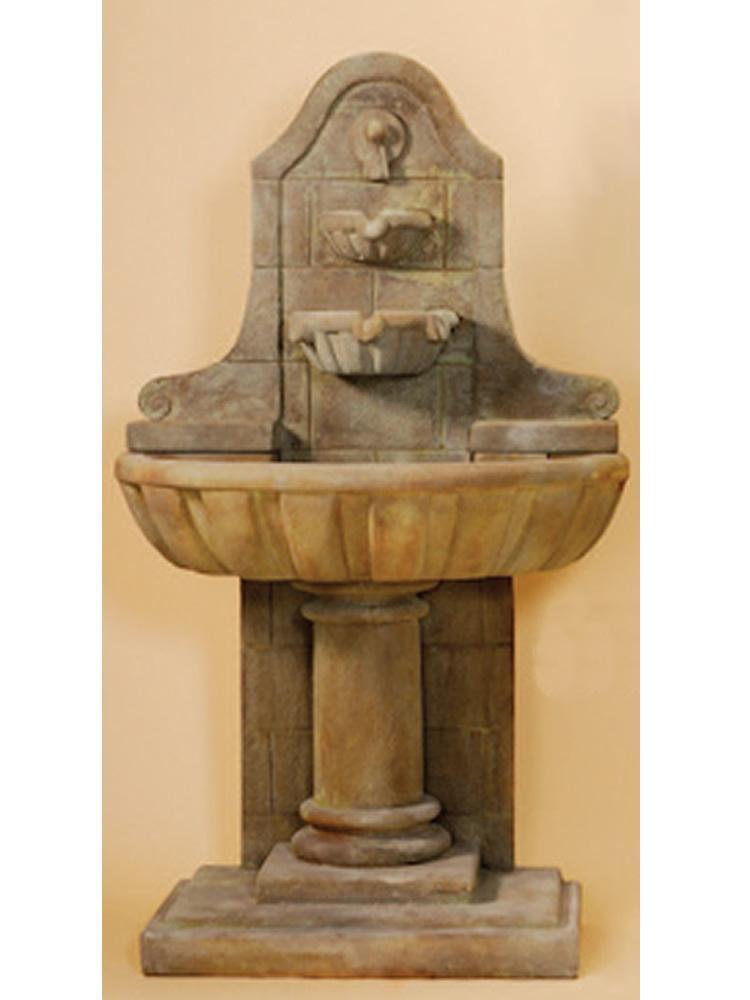 Lido Wall Cast Stone Outdoor Fountain Fountain Tuscan 